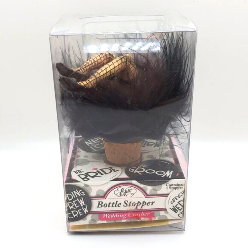 Epic Products The Wedding Crasher Bottle Stopper, Fishnet & High Heel Legs, NIB